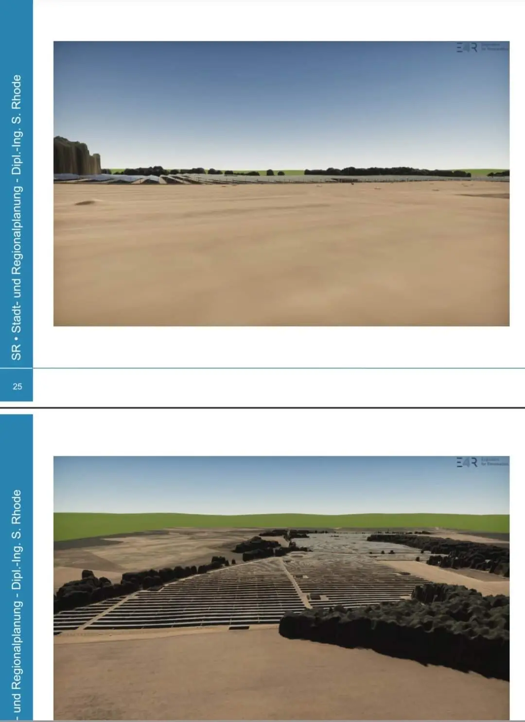 Visualisierung des geplanten Solarparks